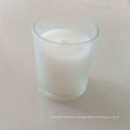 New Product glass holder white filled votive candles wholesale